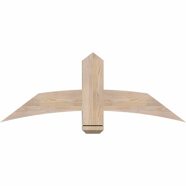 Ekena Millwork Bellingham Smooth Timber Gable Bracket, Douglas Fir, 48"W x 18"H x 3 1/2"D x 5 1/2"F, 9/12 Pitch GBW048X18X0406BEL00SDF - main